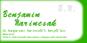 benjamin marincsak business card